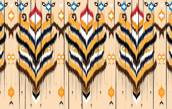 Geometric Etnic Oriental Model Ikat Tradițional Design Pentru Fundal Covor — Vector de stoc