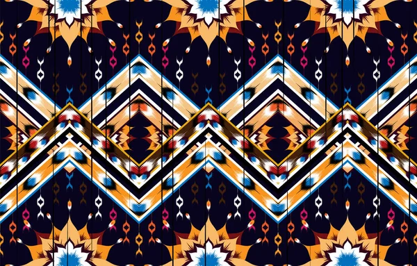 Geometrikus Etnikai Keleti Ikat Minta Hagyományos Design Háttér Szőnyeg Tapéta — Stock Vector