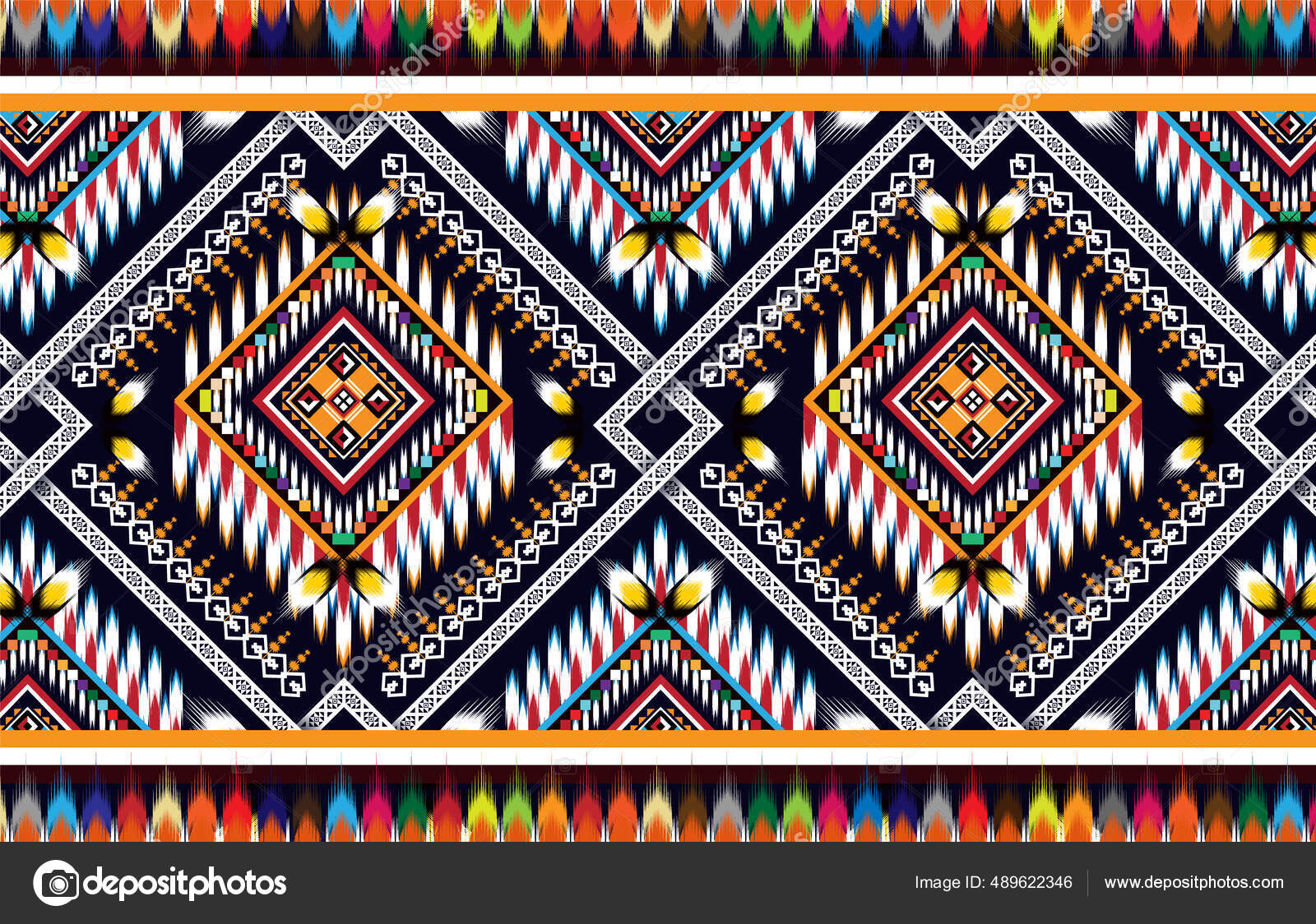 Geometric Ethnic Oriental Ikat Pattern Traditional Design Background Carpet  Wallpaper Stock Vector by ©Suriyapunlum 489622346, image size:1600x1124