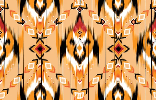 Ikat Indiai Varrat Nélküli Minta Design Szövet Textil Molde Pártfogói — Stock Vector