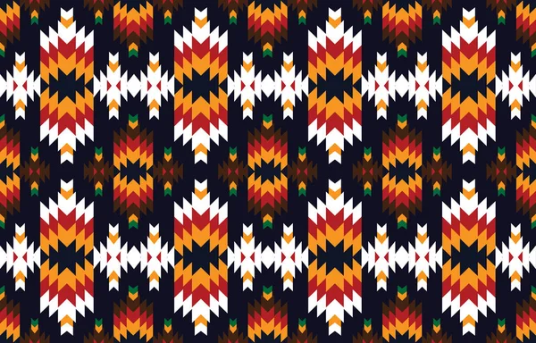 Geométrica Étnica Oriental Ikat Patrón Tradicional Diseño Fondo Alfombra Papel — Archivo Imágenes Vectoriales