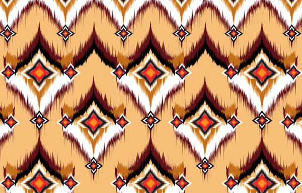 Ikat Bordado Étnico Geométrico Tribal Oriental Tradicional Diseño Collar Para — Vector de stock