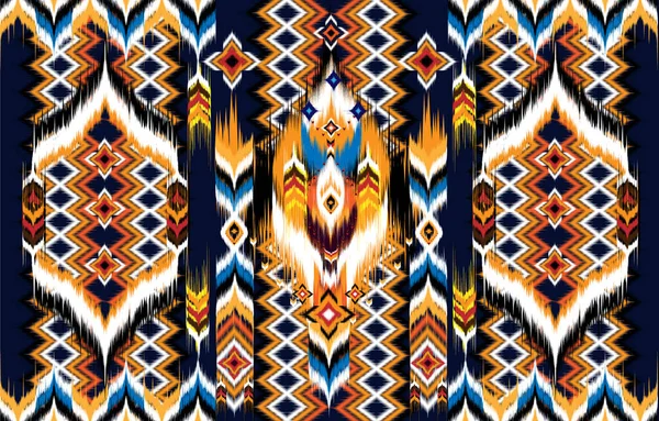 Formación Étnica Abstracta Sin Costuras Tribal Bordado Popular Tejido Ikat — Vector de stock