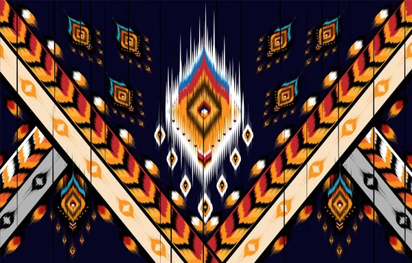 Formación Étnica Abstracta Sin Costuras Tribal Bordado Popular Tejido Ikat — Vector de stock