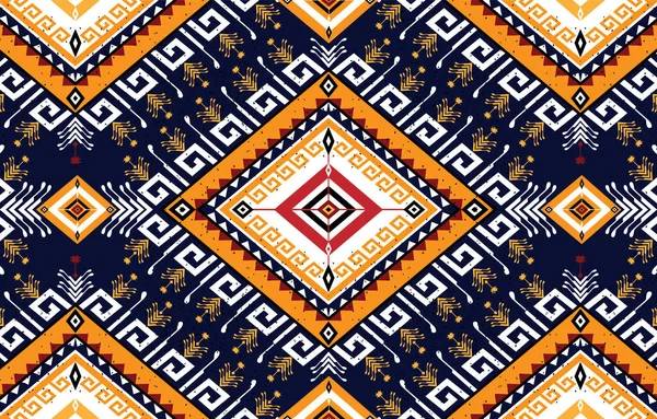 Formación Étnica Abstracta Sin Costuras Tribal Bordado Popular Tejido Ikat — Vector de stock