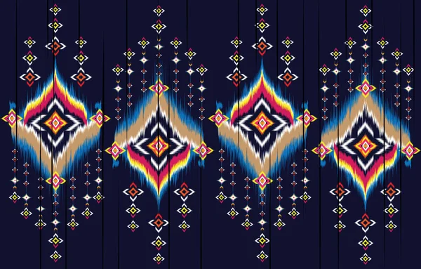 Formación Étnica Abstracta Sin Costuras Tribal Bordado Popular Tejido Ikat — Vector de stock