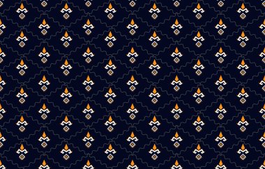Etnik soyut üçgen desenli sanat. Kabilede kusursuz desen, halk nakışı ve Meksika tarzı. Aztek geometrik sanat süsü baskısı. Halı, giysi, ambalaj, kumaş, kapak, tekstil için tasarım