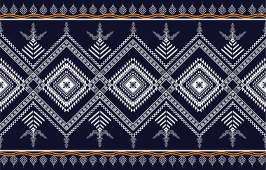 Doğulu etnik desensiz geleneksel arka plan Halı, duvar kağıdı, giysi, ambalaj, batik, kumaş, Vektör illüstrasyon nakış tarzı.