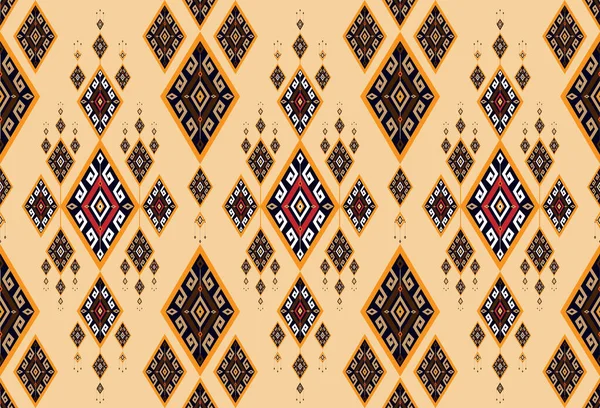 Geometrische Ethnische Orientalische Ikat Muster Traditionelles Design Für Hintergrund Teppich — Stockvektor