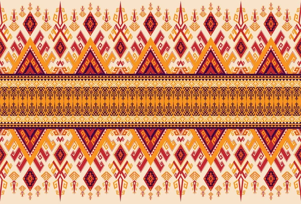 Padrão Ikat Oriental Étnico Geométrico Tradicional Design Para Fundo Tapete — Vetor de Stock