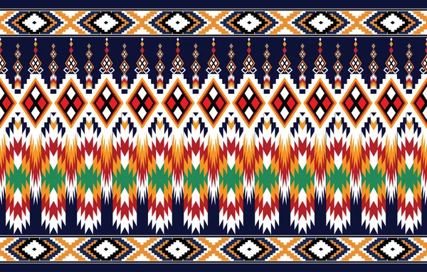 Arte Étnico Triángulo Abstracto Patrón Patrón Sin Costuras Estilo Tribal — Vector de stock