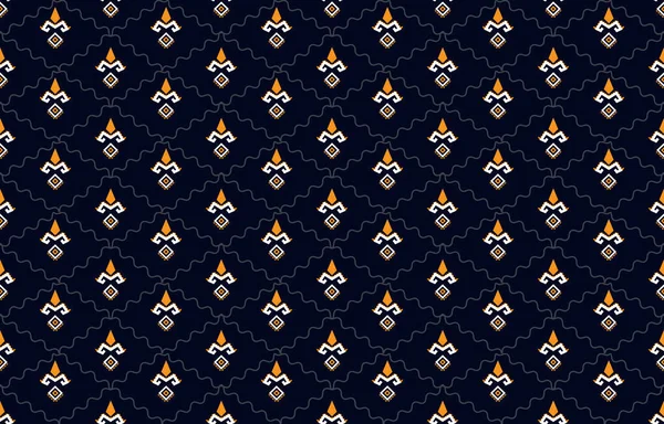 Etnik soyut üçgen desenli sanat. Kabilede kusursuz desen, halk nakışı ve Meksika tarzı. Aztek geometrik sanat süsü baskısı. Halı, giysi, ambalaj, kumaş, kapak, tekstil için tasarım