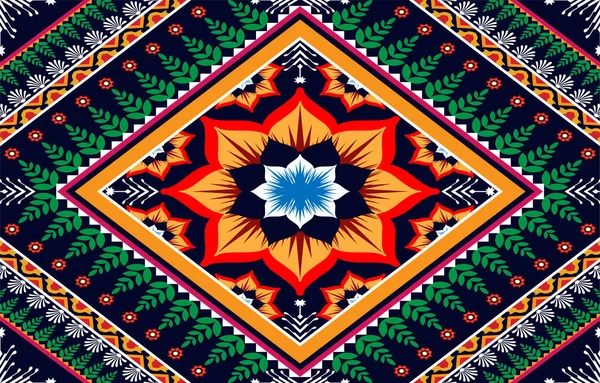 Arte Étnico Triángulo Abstracto Patrón Patrón Sin Costuras Estilo Tribal — Archivo Imágenes Vectoriales
