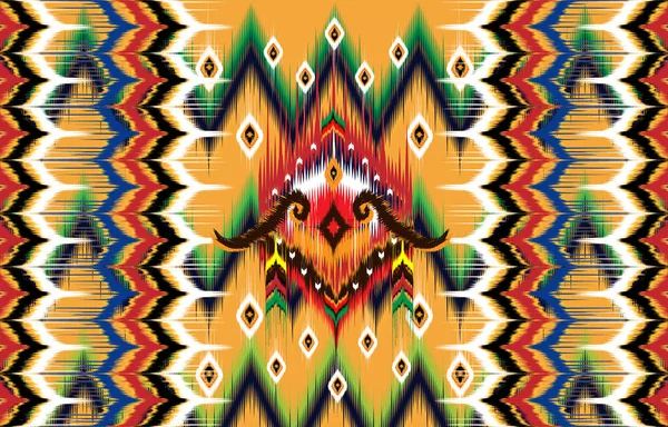 Ikat Indian Design Model Fără Sudură Pentru Textile Țesături Molde — Vector de stoc