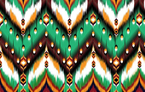 Ikat Geometrisk Folklore Ornament Tribal Etnisk Vektor Tekstur Problemfri Stribet – Stock-vektor