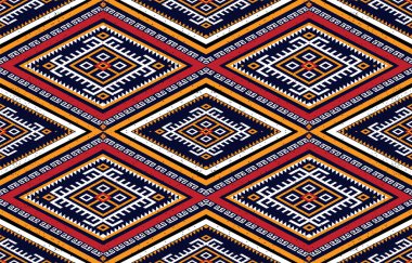 Kabile vektör süslemesi. Kusursuz Afrika modeli. Sembollü etnik halı. Aztek tarzı. Fayanslarda geometrik mozaik, majolika. Eski bir iç mekan. Modern halı. Tekstil üzerine coğrafi baskı. Kente Kumaşı.