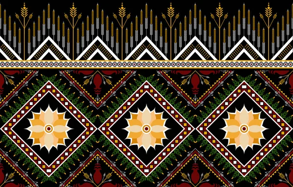 Formación Étnica Abstracta Sin Costuras Tribal Bordado Popular Tejido Ikat — Archivo Imágenes Vectoriales