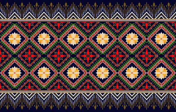 Formación Étnica Abstracta Sin Costuras Tribal Bordado Popular Tejido Ikat — Vector de stock