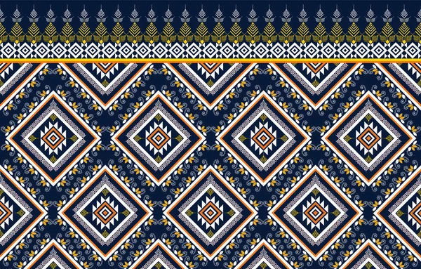 Padrão Ikat Oriental Étnico Geométrico Tradicional Design Para Fundo Tapete — Vetor de Stock