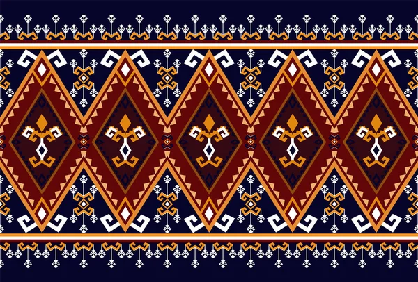 Geométrica Étnica Oriental Ikat Patrón Tradicional Diseño Fondo Alfombra Papel — Vector de stock