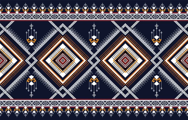 Padrão Ikat Oriental Étnico Geométrico Tradicional Design Para Fundo Tapete — Vetor de Stock