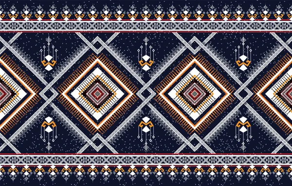 Geometric Ethnic Oriental Ikat Pattern Traditional Design Background Carpet Wallpaper — Stock Vector