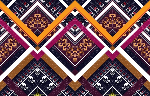 Geometrikus Etnikai Keleti Ikat Minta Hagyományos Design Háttér Szőnyeg Tapéta — Stock Vector