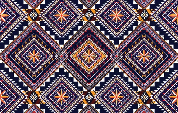 Adorno Vectorial Tribal Patrón Africano Sin Costuras Alfombra Étnica Con — Vector de stock