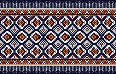 Geometrik etnik oryantal desensiz geleneksel arka plan, halı, duvar kağıdı, giysi, ambalaj, kumaş, Vektör illüstrasyonu. Nakış stili.