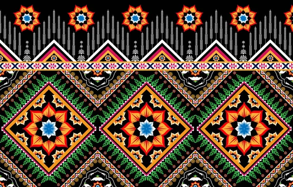 Ornament Vectorial Tribal Model African Fără Sudură Covor Etnic Chevroni — Vector de stoc