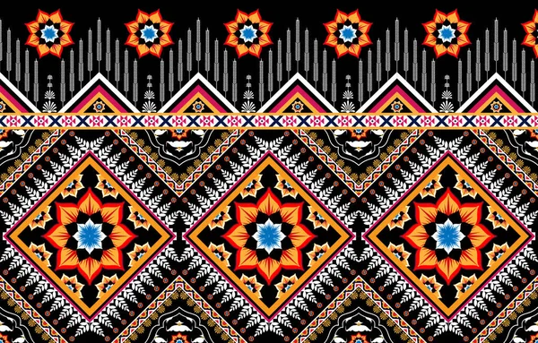 Ornament Vectorial Tribal Model African Fără Sudură Covor Etnic Chevroni — Vector de stoc