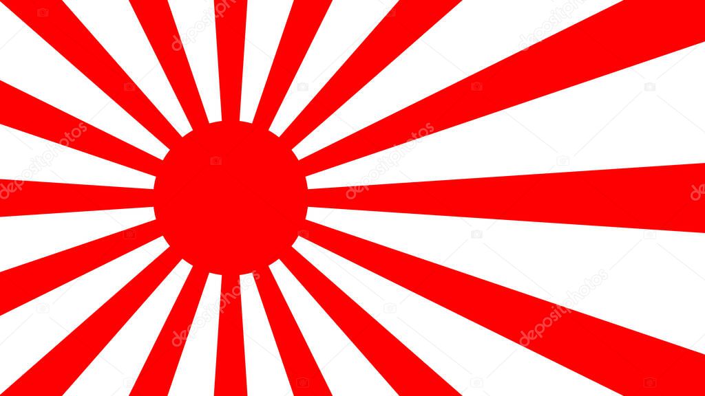 Rising sun flag, flag of Japanese 