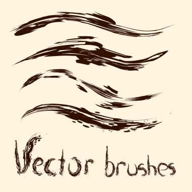 Set of vector brushes for design