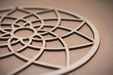 Çiçek ahşap sanat tasarımı.