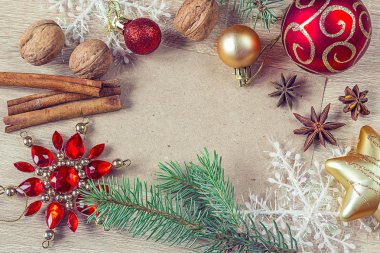 Boş kağıt ile Noel süsleri