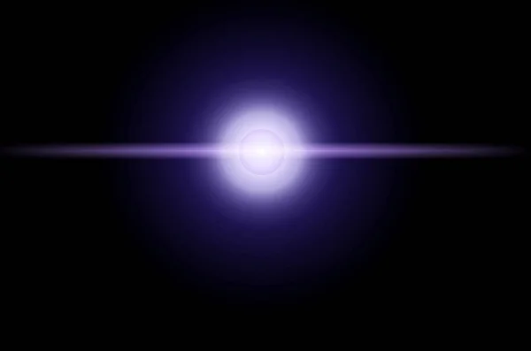 Illustratie Van Fel Stralend Blauw Licht Met Lenslichtlijnen Bokeh Zwarte — Stockfoto