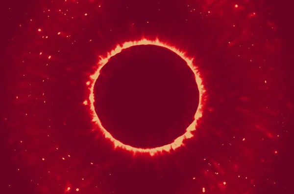Kara Delik Dış Uzayda Yıldız Alanıyla Çevrili Kara Delik Sistemi — Stok fotoğraf
