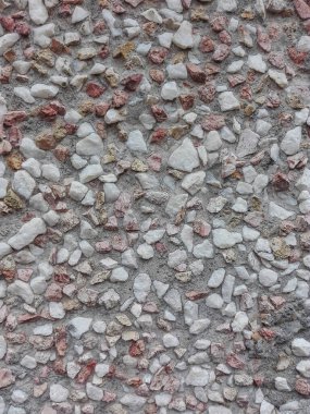 Çakıl dokusu. Siyah beyaz taşların çakıllı arka planı. Çakıl grunge dokusu. Soyut çakıl taşı. Terrazzo katı..