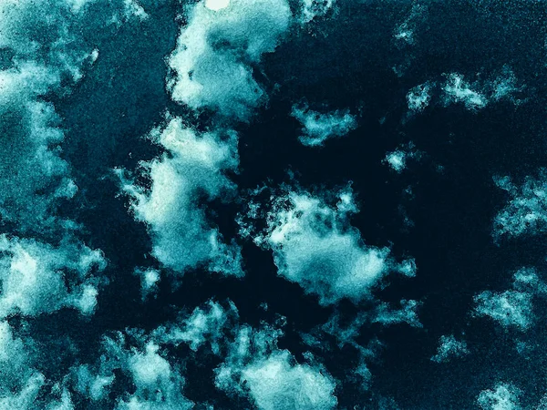 Cielo Nuvole Con Tecniche Acquerello Astratto Acquerello Cielo Nuvole Illustrazione — Foto Stock