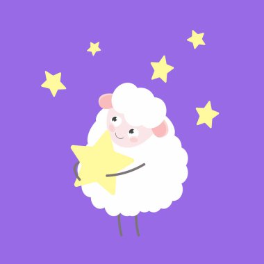 Gökyüzünün arka planında tutulan sevimli koyunlar. 