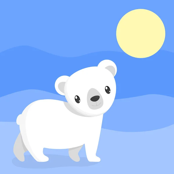 Kuzey kutbunda şirin bir kutup ayısı.