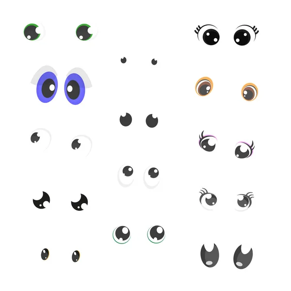 Karakterler için sevimli çizgi film gözleri