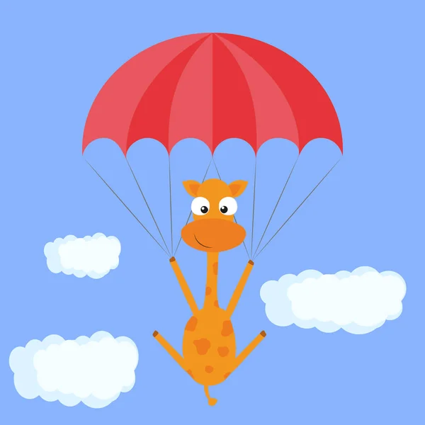 Kırmızı paraşütlü komik zürafa.. 