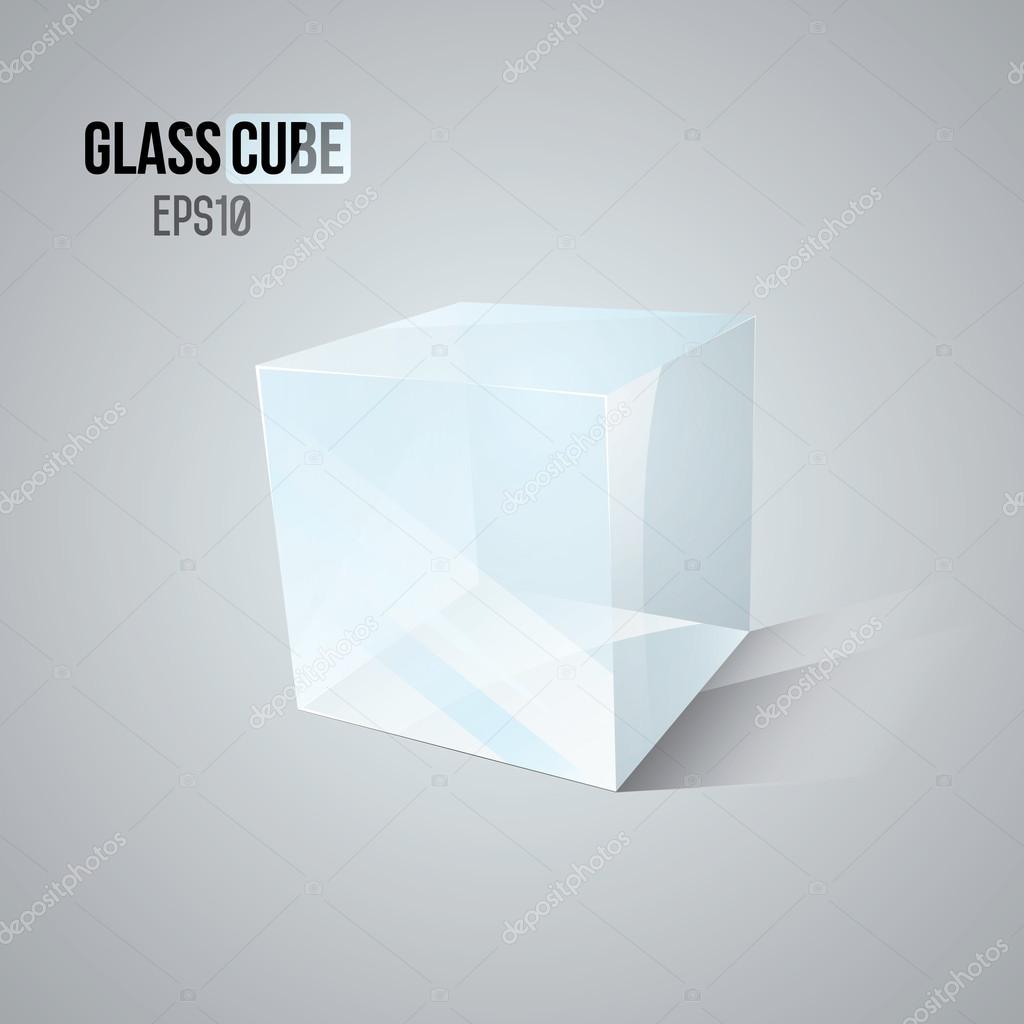 3D Glass Cube.