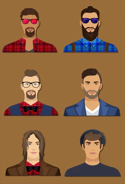 Avatar de hombres — Vector de stock