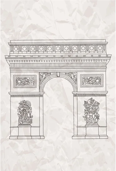 Arc de Triomphe à Paris — Image vectorielle