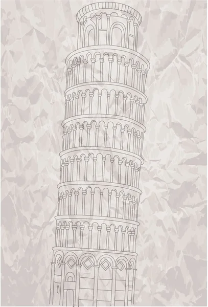 A Torre Inclinada de Pisa —  Vetores de Stock