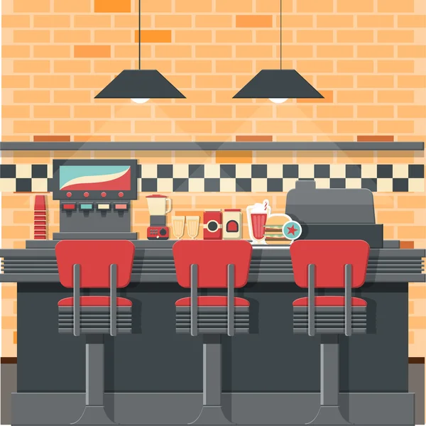 Vintage diner vektor — Stock Vector