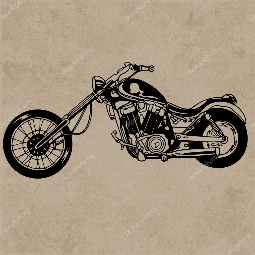 Retro motorcycle vector for your ideas