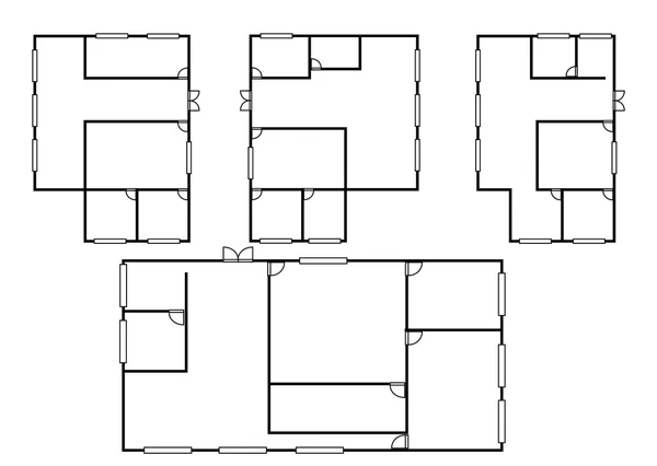 Архитектурный план сверху — стоковый вектор